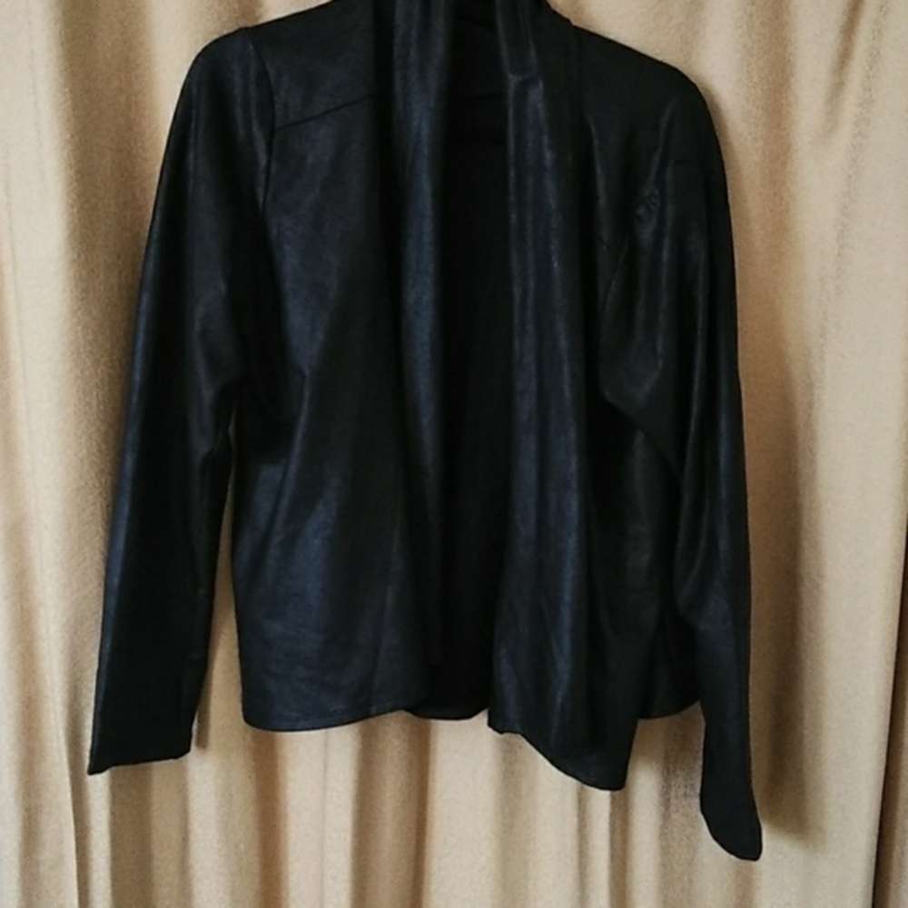 Ladies black throw over short jacket